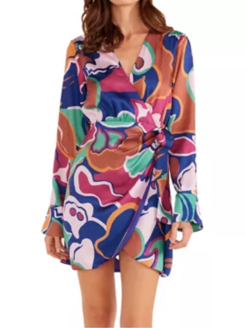 Minkpink Lottie Wrap Mini Dress size XL NWT